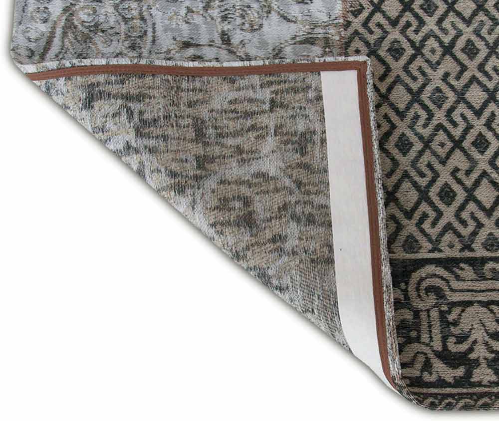 teppich Louis De Poortere LX 8101 Vintage Black White corner
