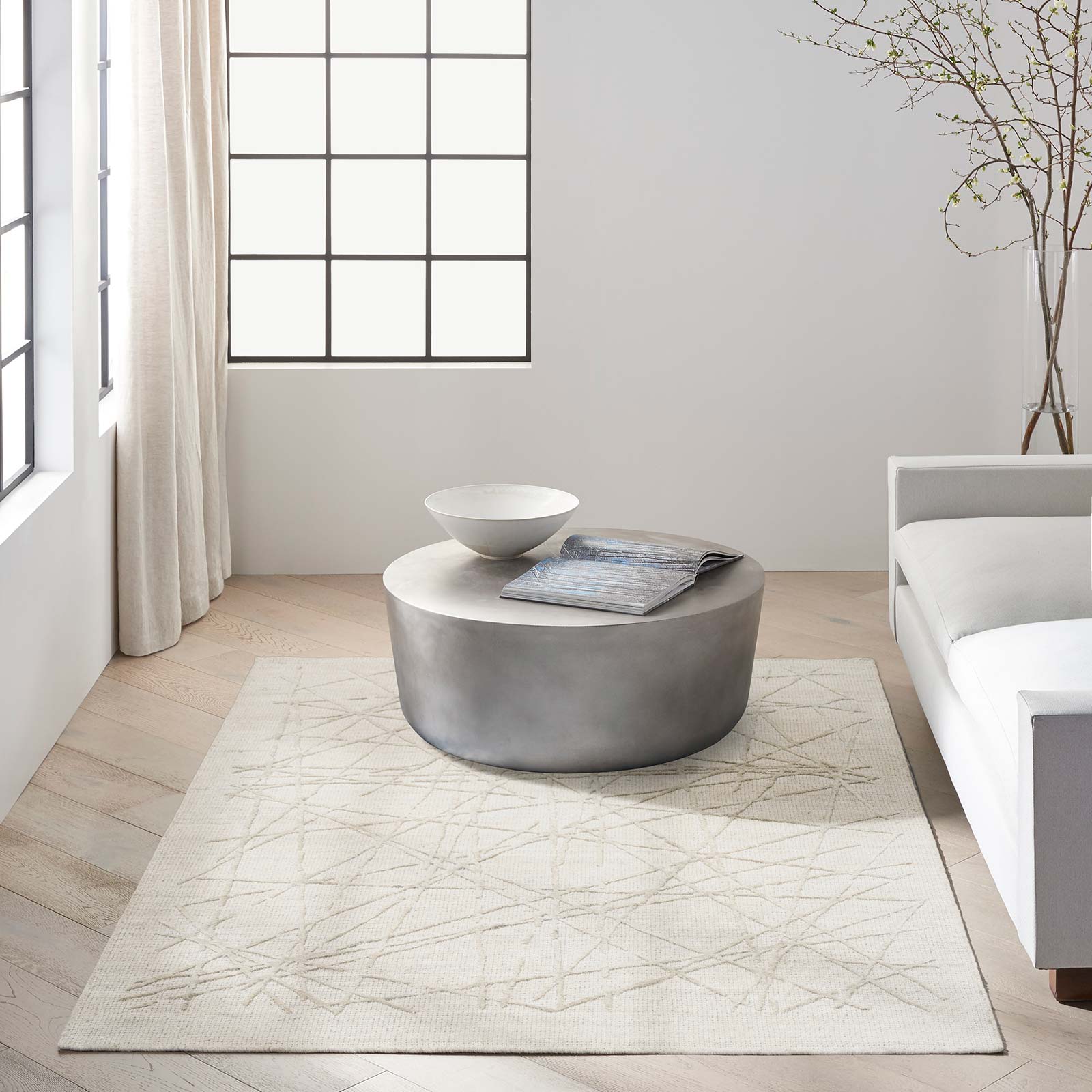 Calvin Klein Teppich Wander CK044 WND01 IVGRY IVORY GREY 5x7 099446957047 interior 3