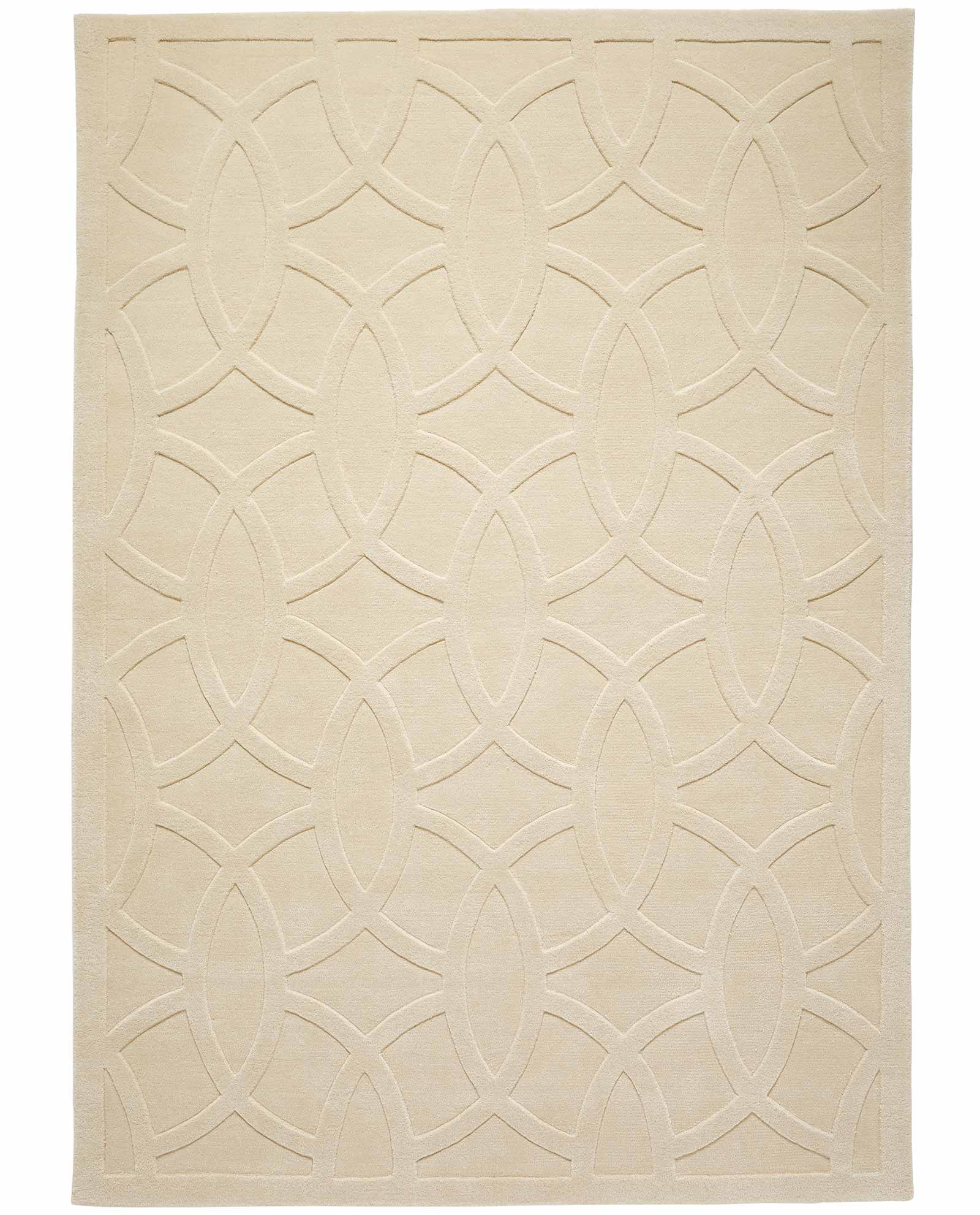 Concept Looms Teppich Priory PR 101 CIRCLES IVORY frontal