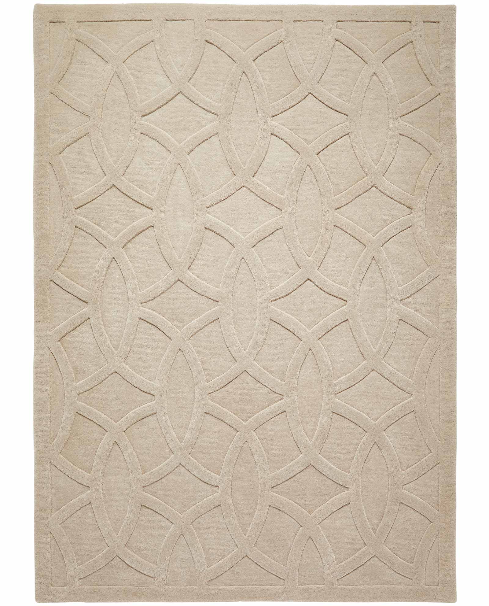Concept Looms Teppich Priory PR 101 CIRCLES TAUPE frontal