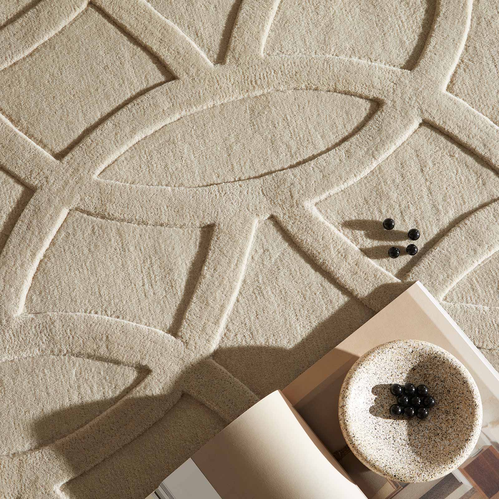 Concept Looms Teppich Priory PR 101 CIRCLES TAUPE interior 2