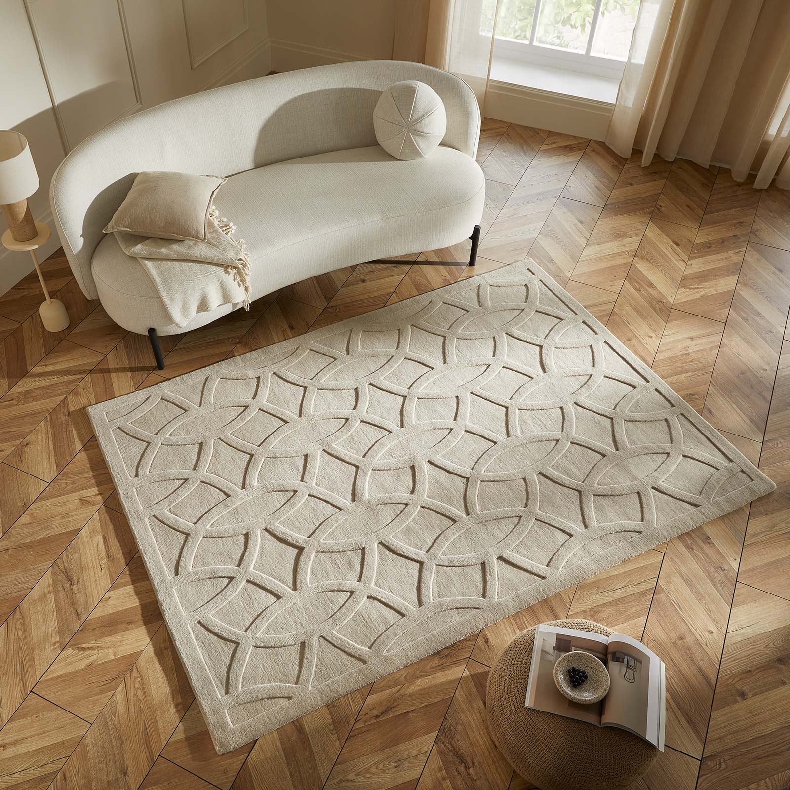 Concept Looms Teppich Priory PR 101 CIRCLES TAUPE
