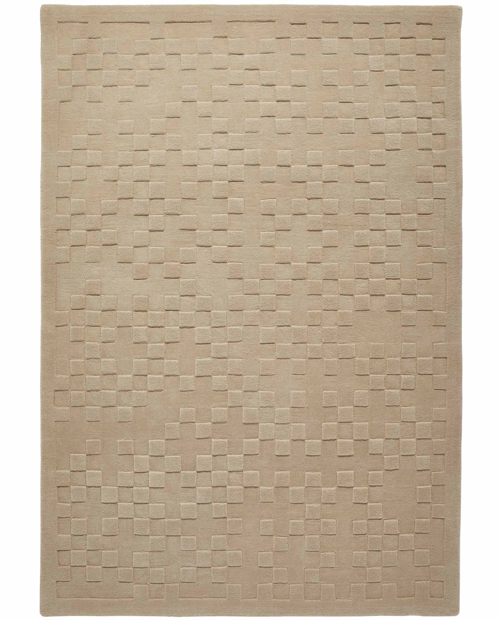 Concept Looms Teppich Priory PR 102 SQUARES TAUPE frontal