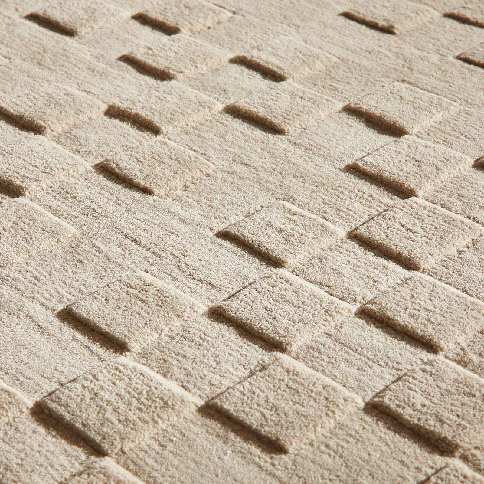 Concept Looms Teppich Priory PR 102 SQUARES TAUPE pile