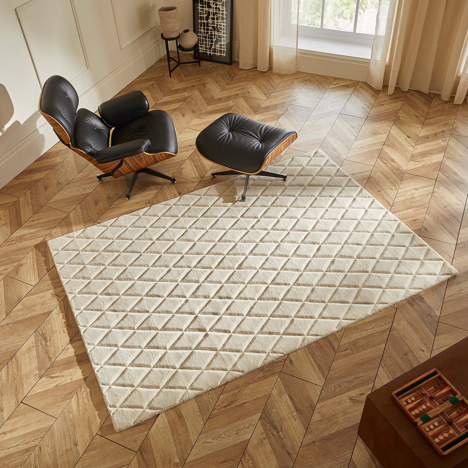 Concept Looms Teppich Priory PR 103 DIAMONDS IVORY