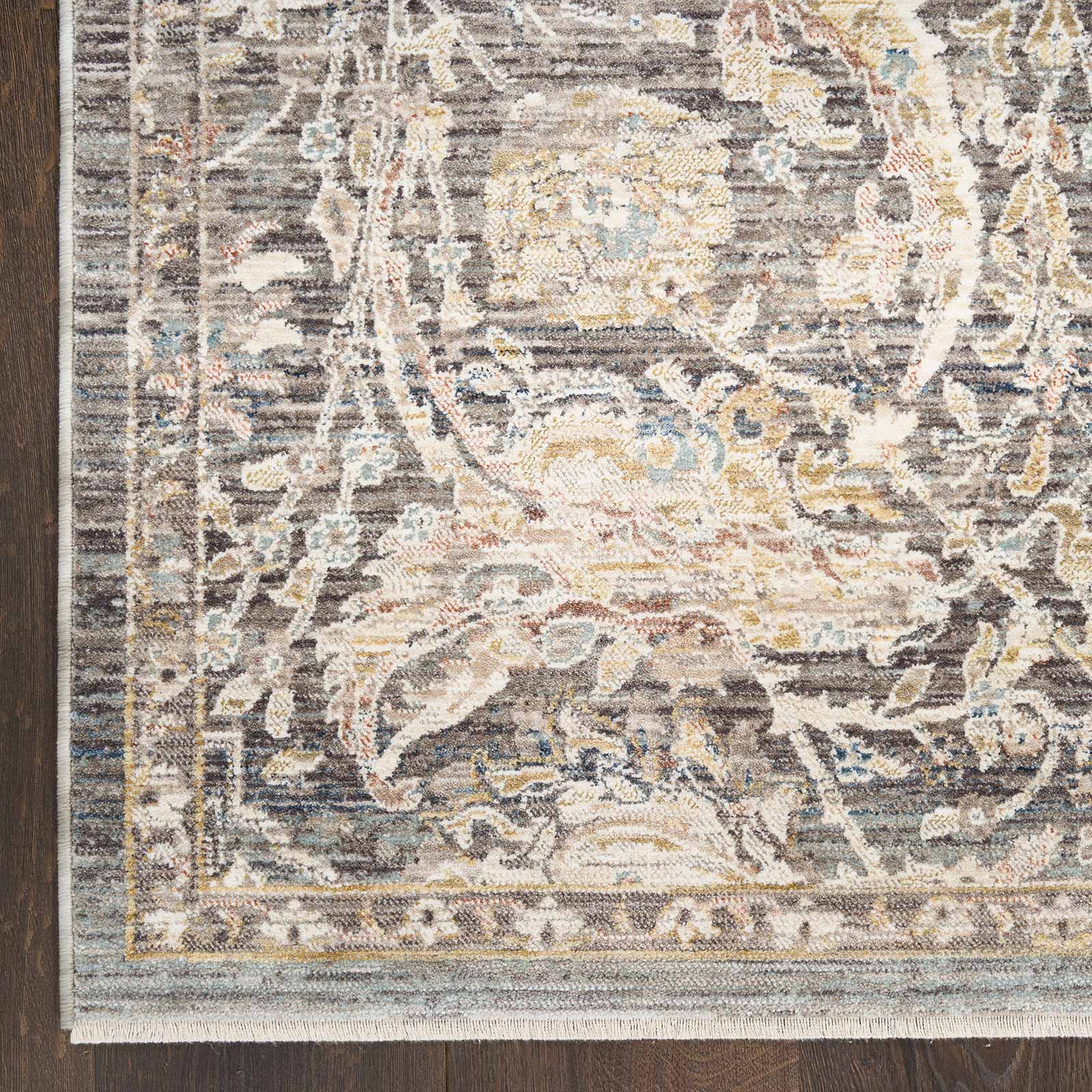 Nourison Teppich Antique Fusion ANF03 CHAMT CHARCOAL MULTICOLOR 5x8 841491157831 corner
