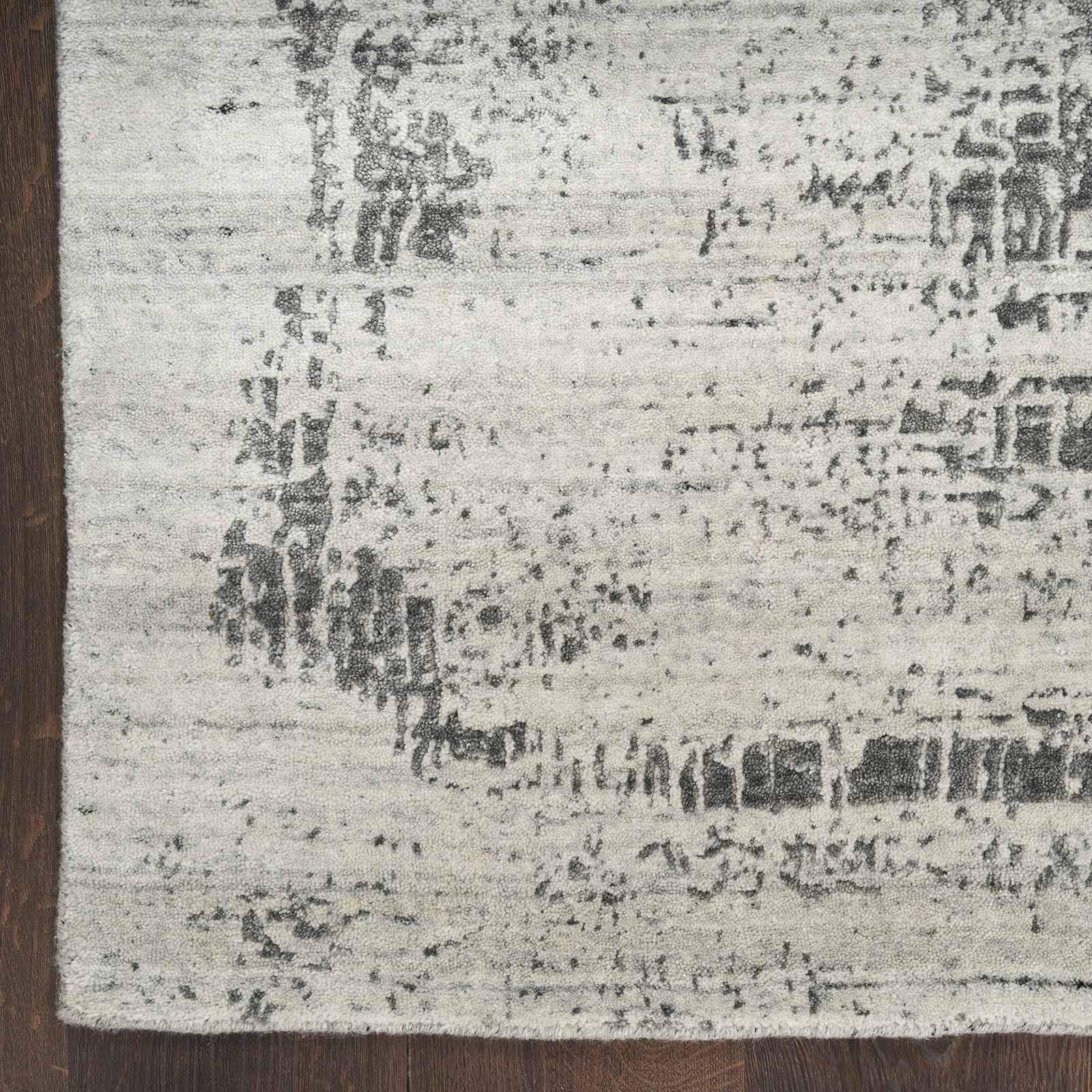 Nourison Teppich Harmony HAY01 IVCHA IVORY CHARCOAL 8x10 099446936134 corner