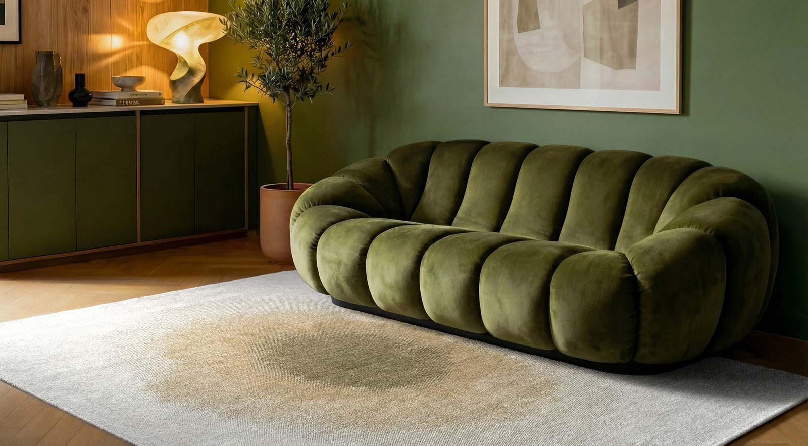 Louis De Poortere teppich Meditation 2103 Drop Fawn interior 2
