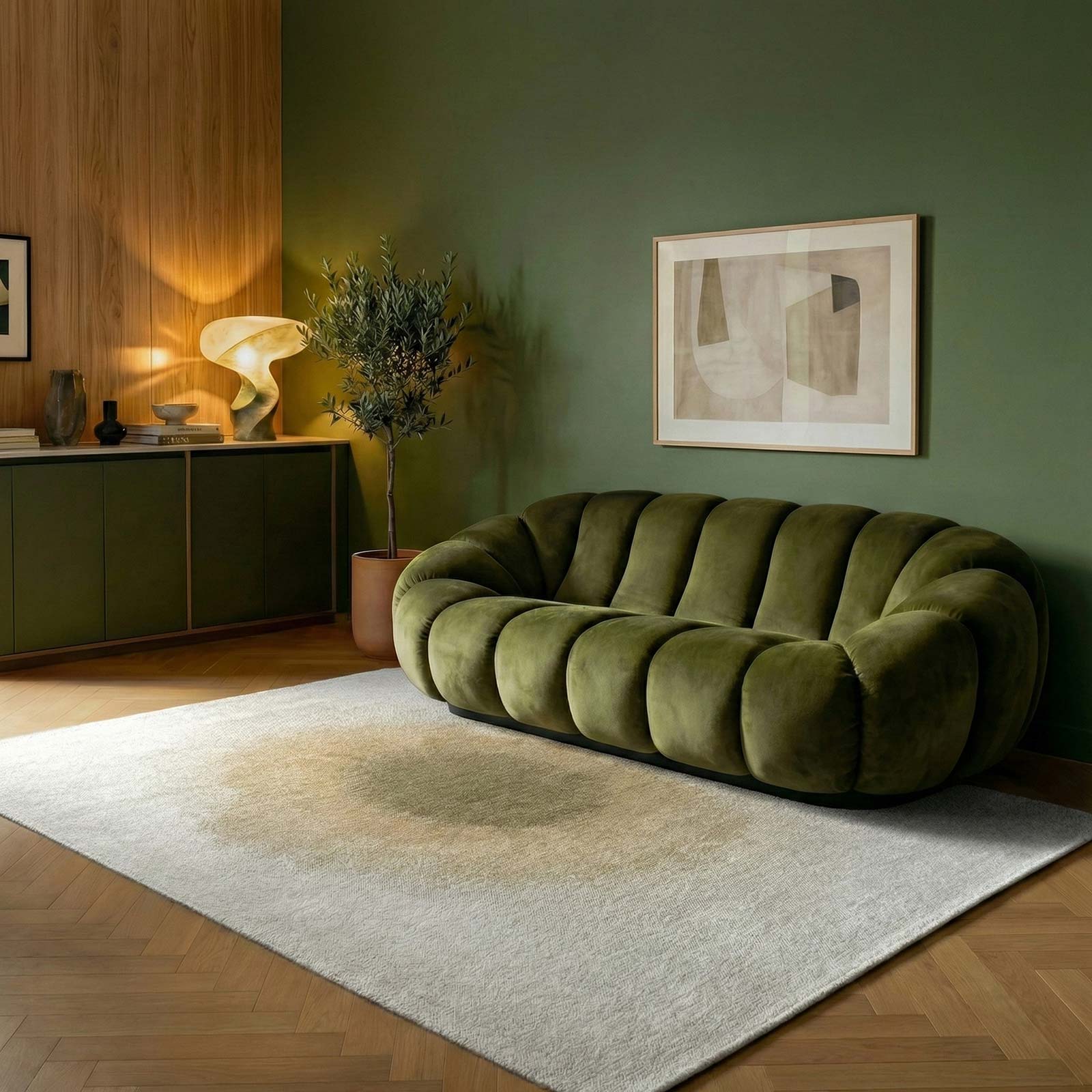 Louis De Poortere teppich Meditation 2103 Drop Fawn interior